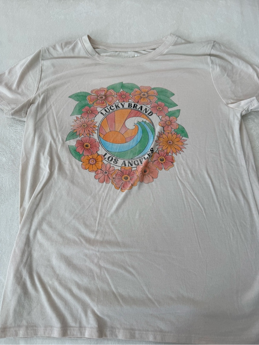 Lucky Brand Women’s Medium Retro Graphic Short Sleeve Tee D83